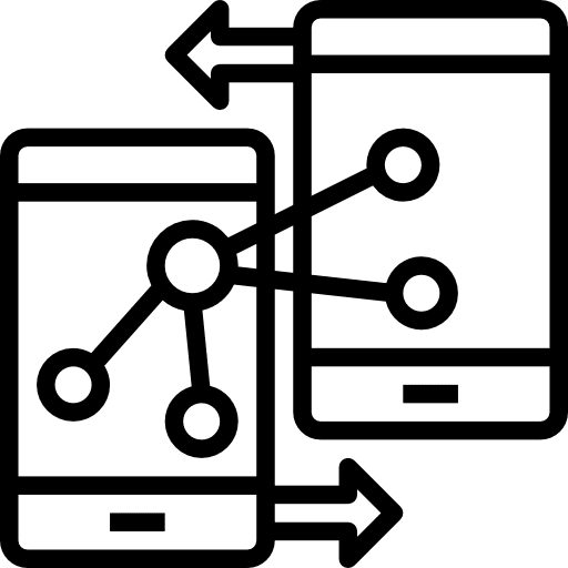 Sharing content arrows interface icon