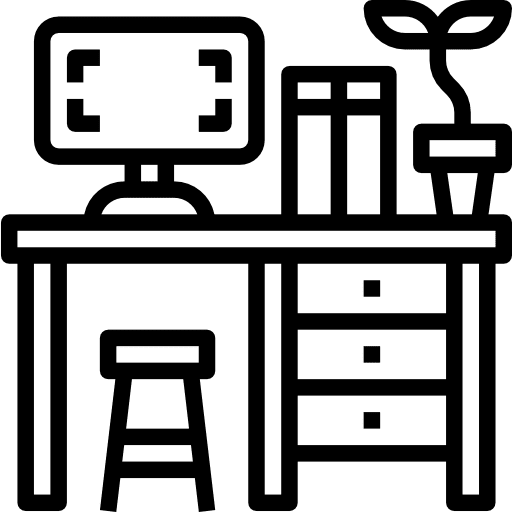 Studio table plant furniture icon