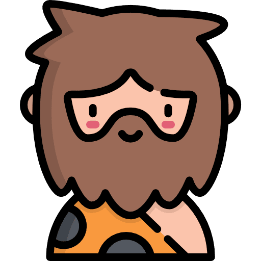 Troglodyte avatar stone age prehistoric icon