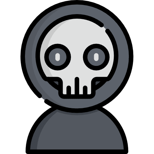 Death halloween scary costume icon