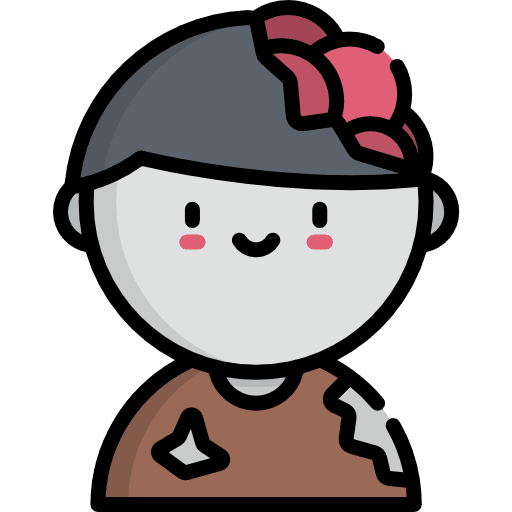 Zombie terror fear halloween icon