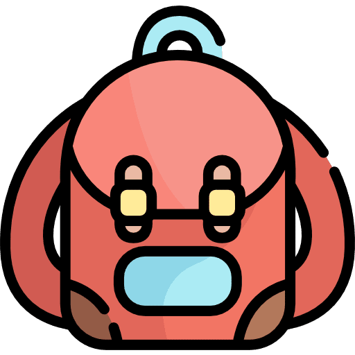 Backpack miscellaneous travel school bag icon