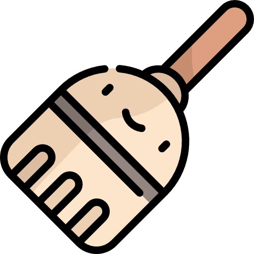 Broom washing clean brush icon