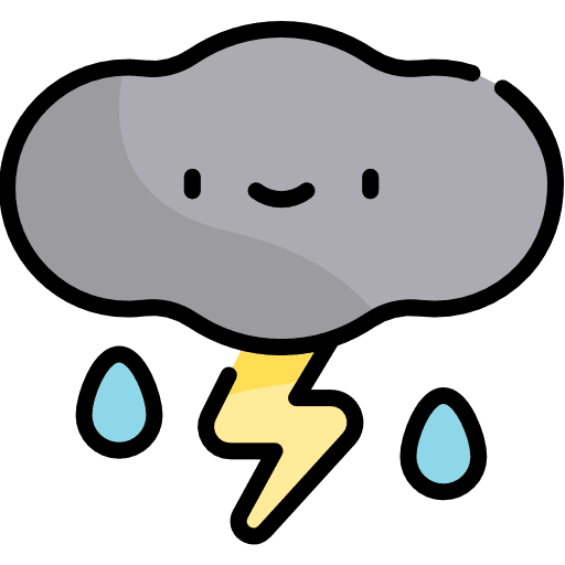 Storm rain weather thunderstorm icon