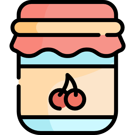 Jam cherry food conserve icon