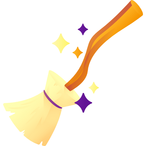 Broom magical stars broom icon