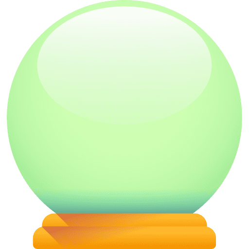 Crystal ball future witch magic ball icon