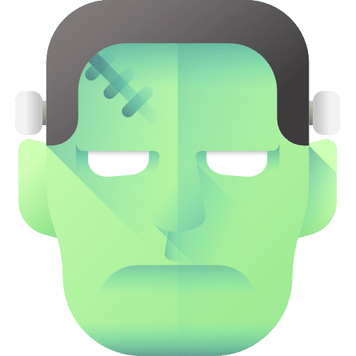 Frankenstein monster frightening spooky icon