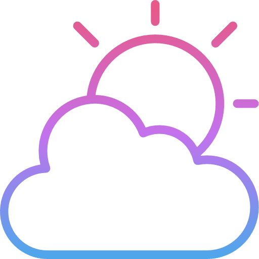 Cloudy clouds and sun meteorology cloudy icon