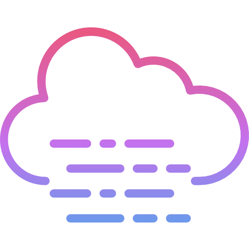 Foog cloud outline winter season sun icon