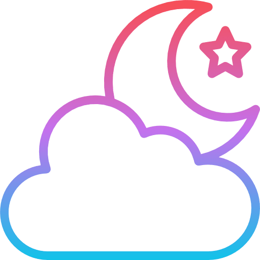 Night weather nature meteorology icon