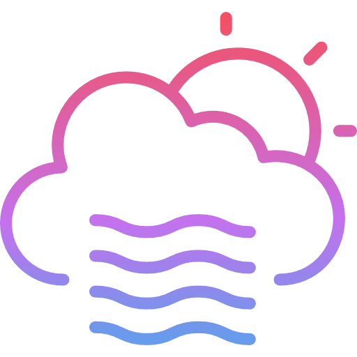 Cloudy cloud clouds and sun meteorology icon