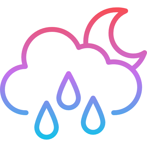 Night stars half moon moon icon