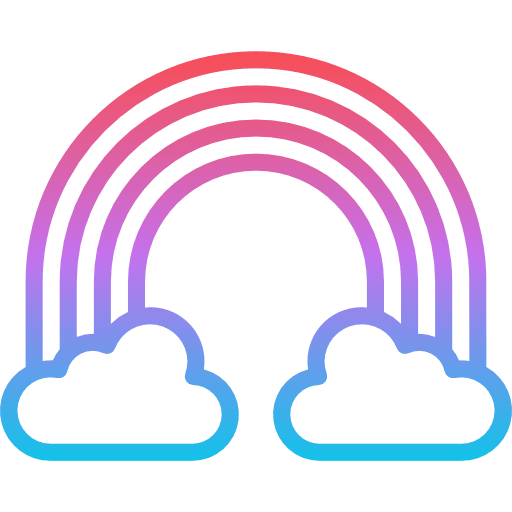 Rainbow nature atmospheric sun icon