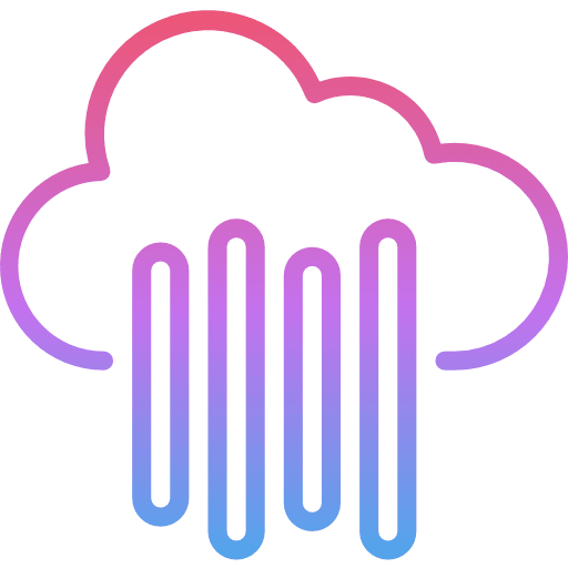 Rainy weather sky storm icon