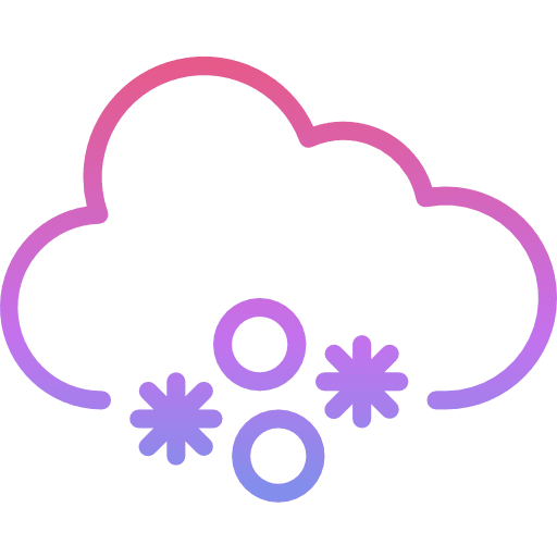 Snowy cold moon frost icon