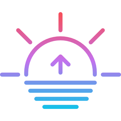 Sunrise evening sun nature icon