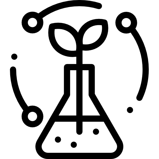 Biology leaf plant chemistry icon