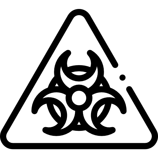 Biological hazard warning biological hazard signaling icon