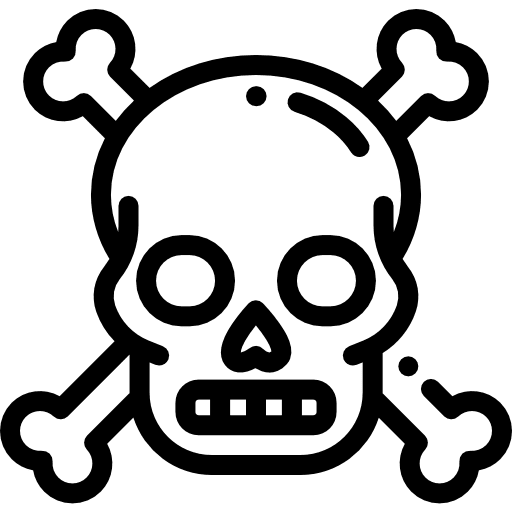 Skull danger anatomy poisonous icon
