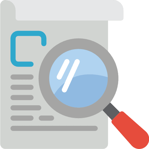 Search files and folders zoom reading icon