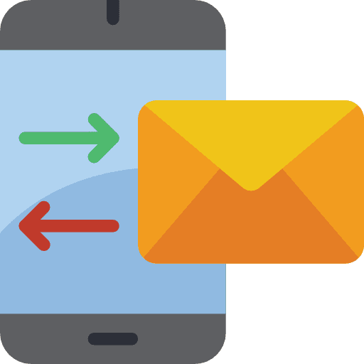 Email communications screen mail icon