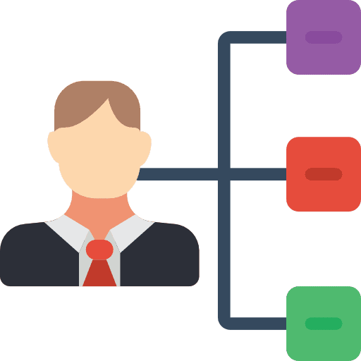 Management group intelligence business and finance icon