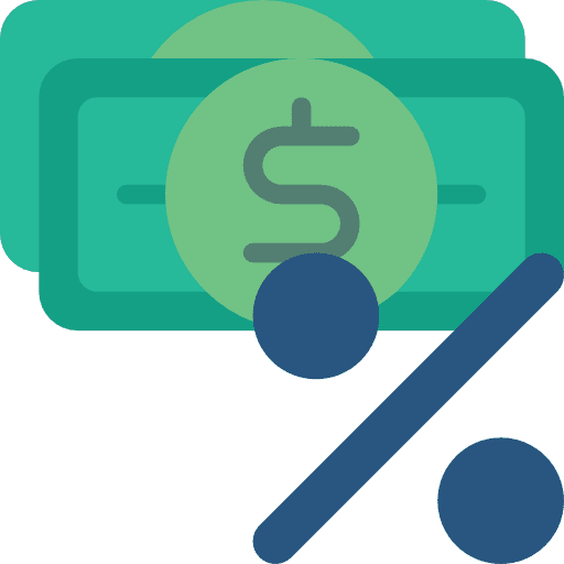 Percentage percent commerce and shopping market icon