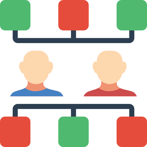 Workflow workflow networking business and finance icon