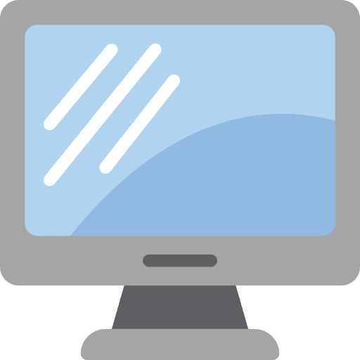Computer business monitor screen icon