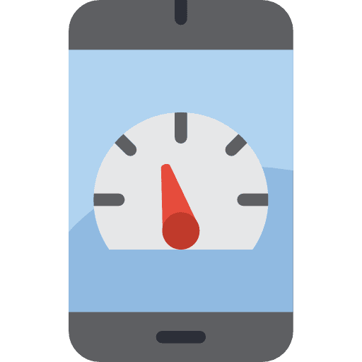 Dashboard speedometer smartphone velocity icon