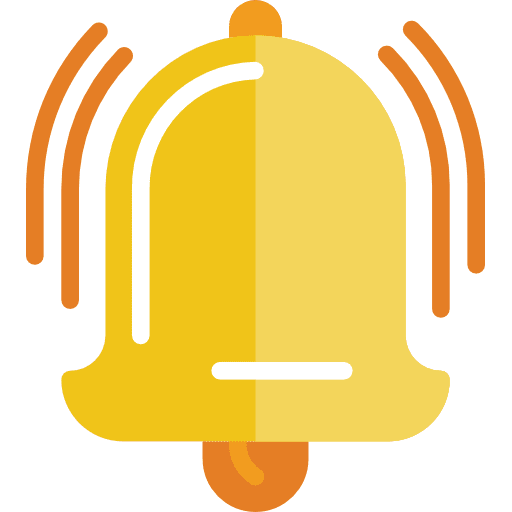 Bell music tools and utensils alarm icon