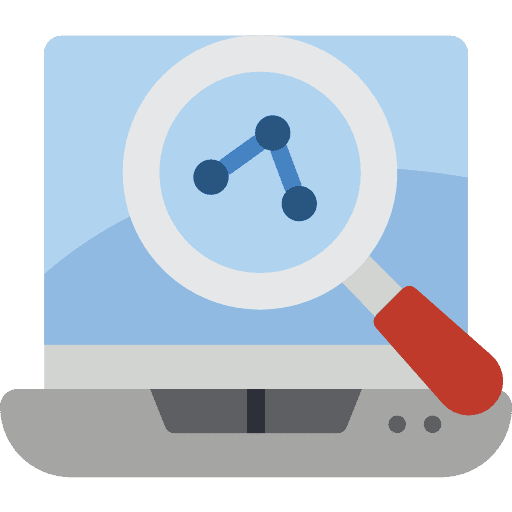 Sharing computer screen business and finance laptop icon