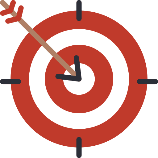 Target objective arrows arrow icon