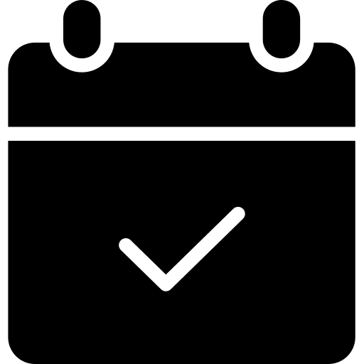 Calendar tick interface calendars icon