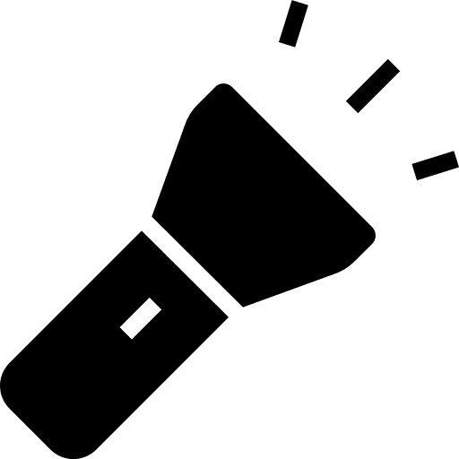 Torch dark light security icon