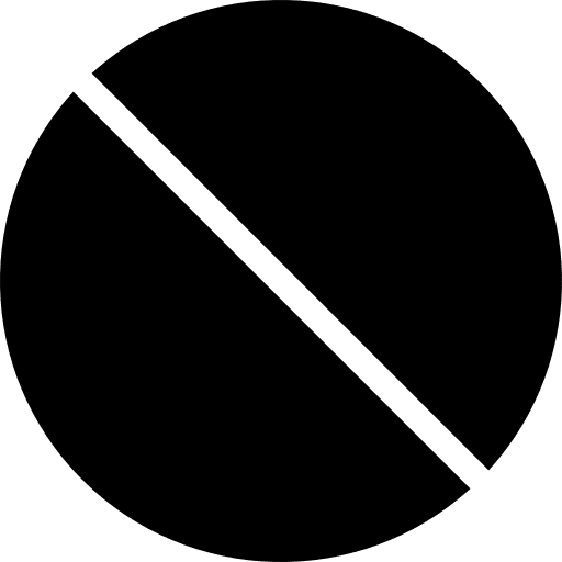 Ban sign diagonal circle icon