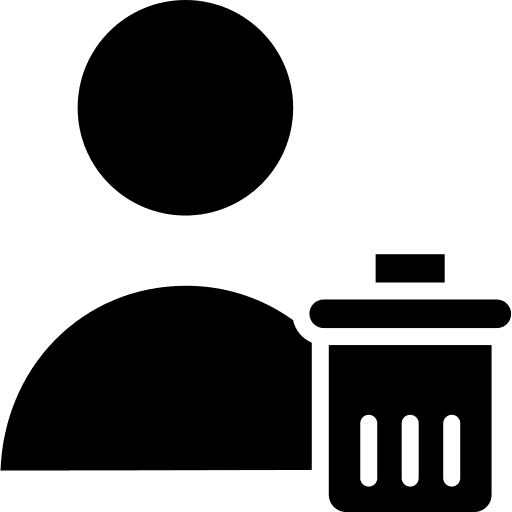 Delete user person avatar social icon