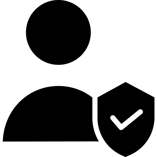 User security shield user protection icon