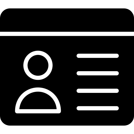 Contact information personal card icons information icon