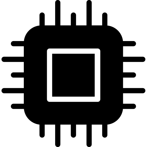 Cpu robotics technology chip icon