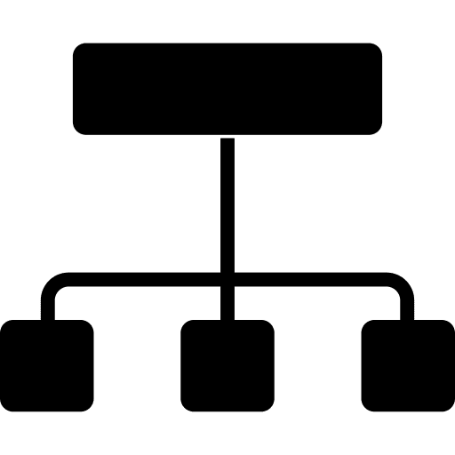 Diagram business breakdown tree view icon