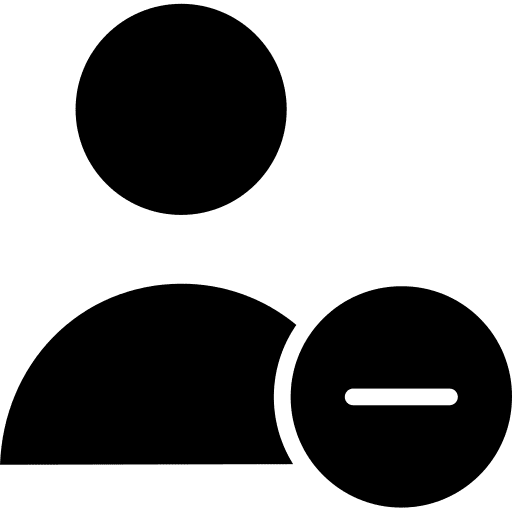 Block user busy disturb signs icon