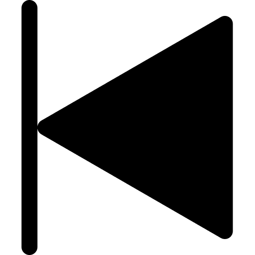 Backward music and multimedia buttons triangle icon