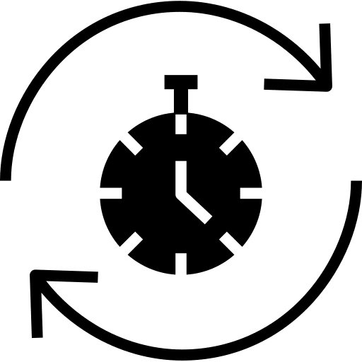 Chronometer restore stopwatch arrows icon