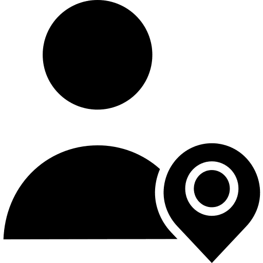 User map location we are here pin icon