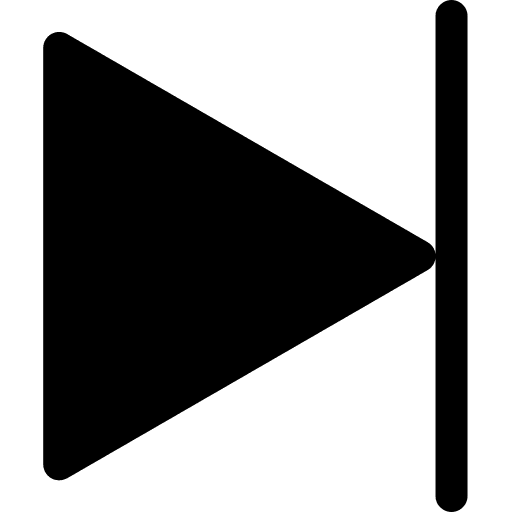 Forward triangular step arrows icon