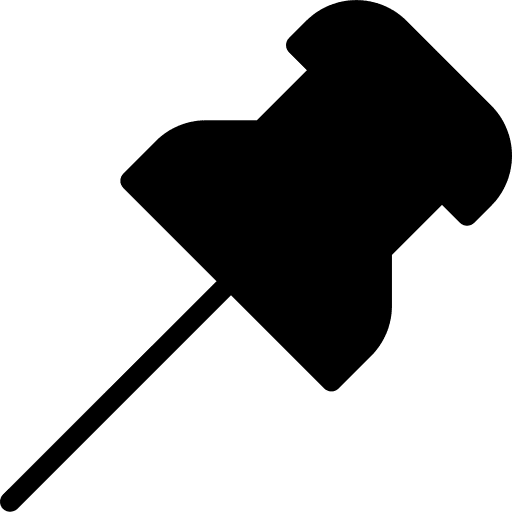 Pin attachment office material tools and utensils icon