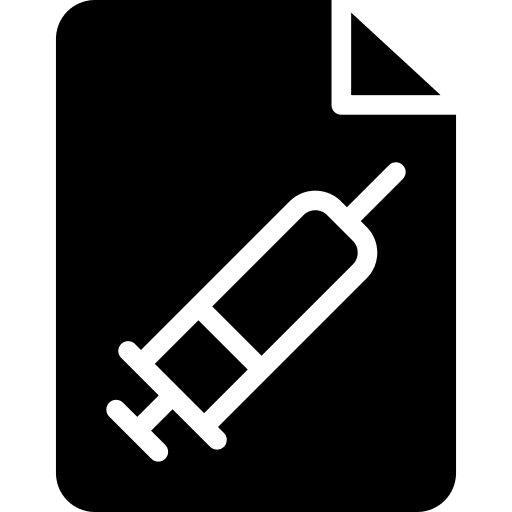 Syringe report drugs file icon