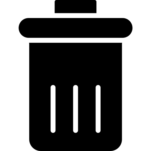 Trash basket bin interface icon